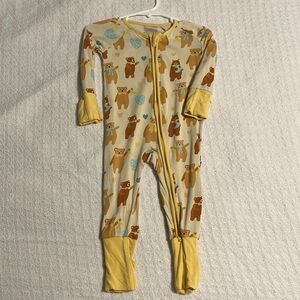 Little sleepies bear print 3-6m